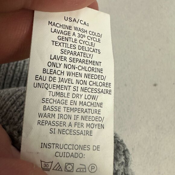 Chaps Womens Gray 100% Cotton Cardigan Sweater XL Button-Up Shawl Collar - Picture 8 of 9